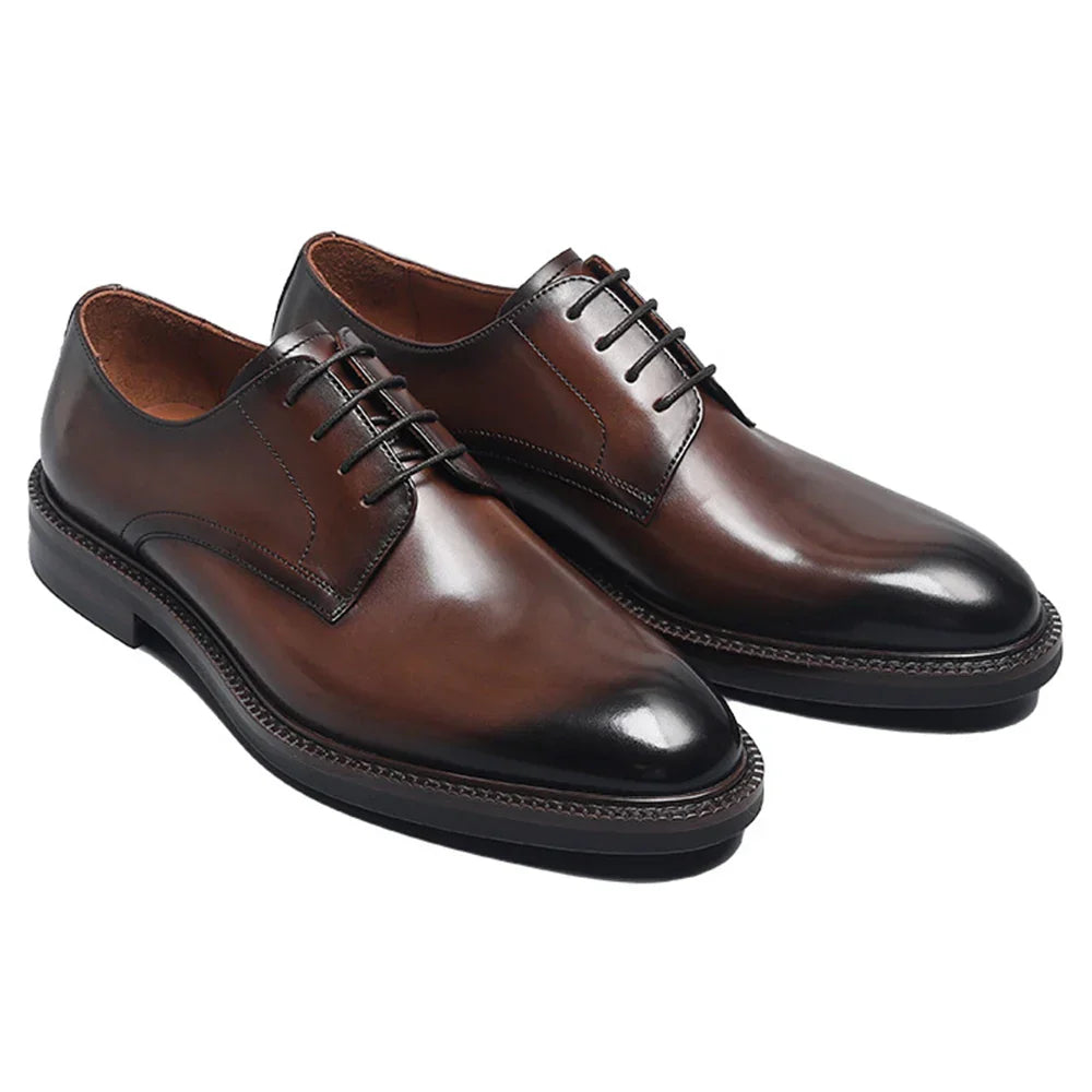 Derby Homme Cuir Noir Ébène Satiné - Heritage