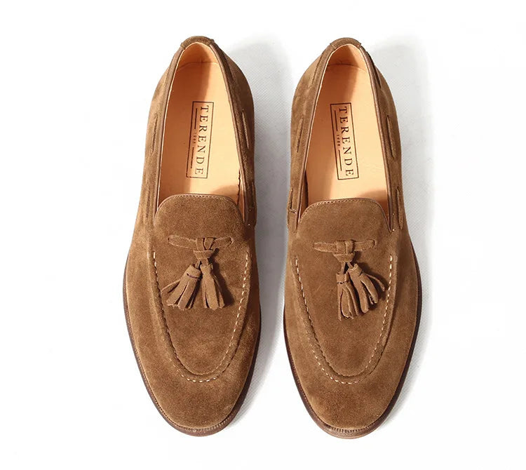 Mocassin Homme Daim Grainé à Glands – Heritage