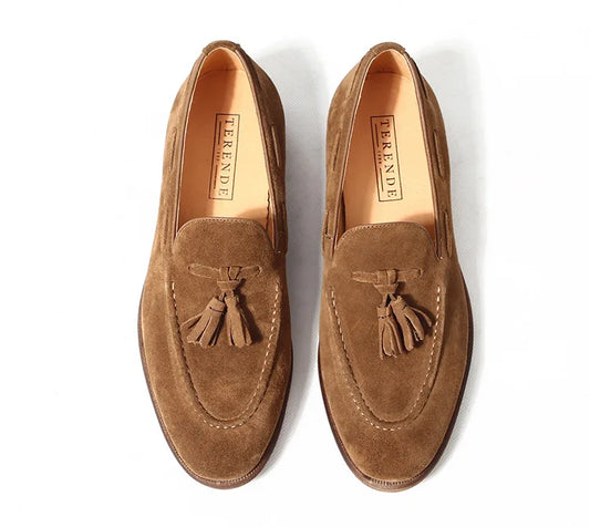 Mocassin Homme Daim Grainé à Glands – Heritage