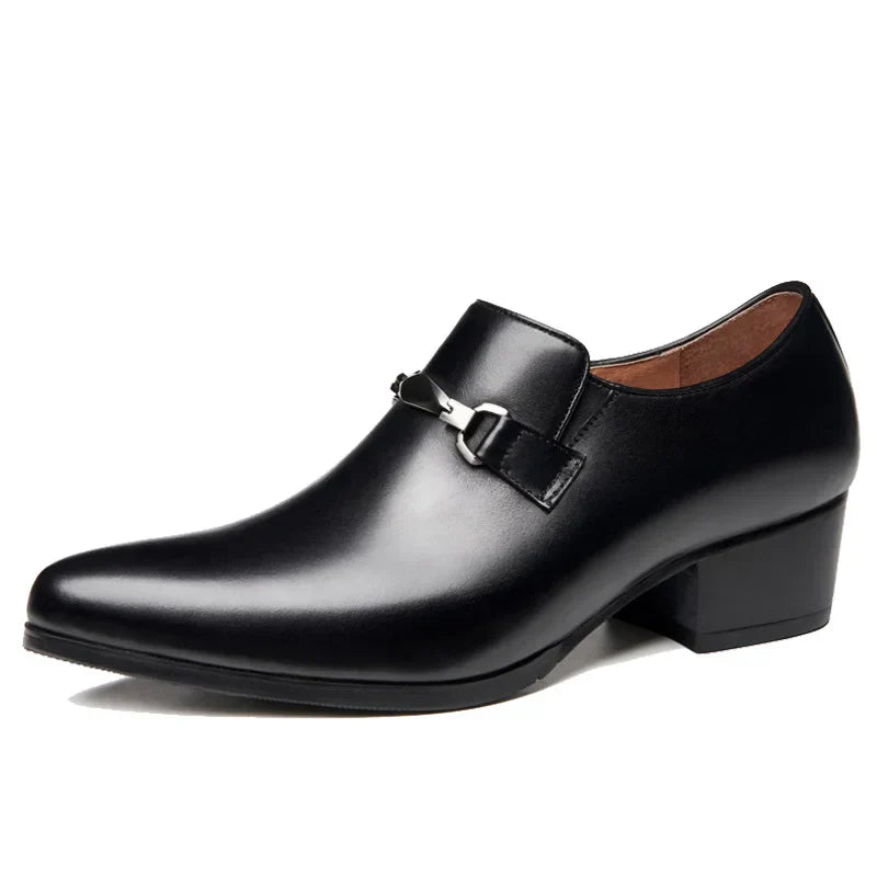 Mocassin Homme Cuir Noir à Boucle – Heritage