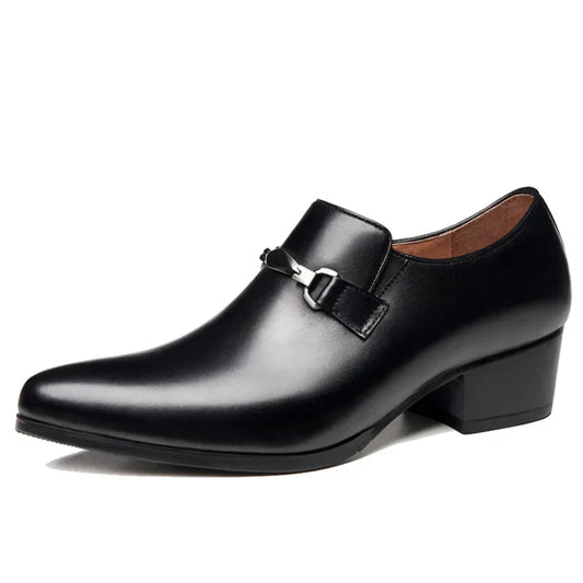 Mocassin Homme Cuir Noir à Boucle – Heritage