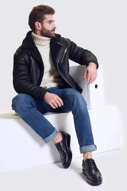 Derby Brogue Homme Cuir Brun Patiné – Heritage