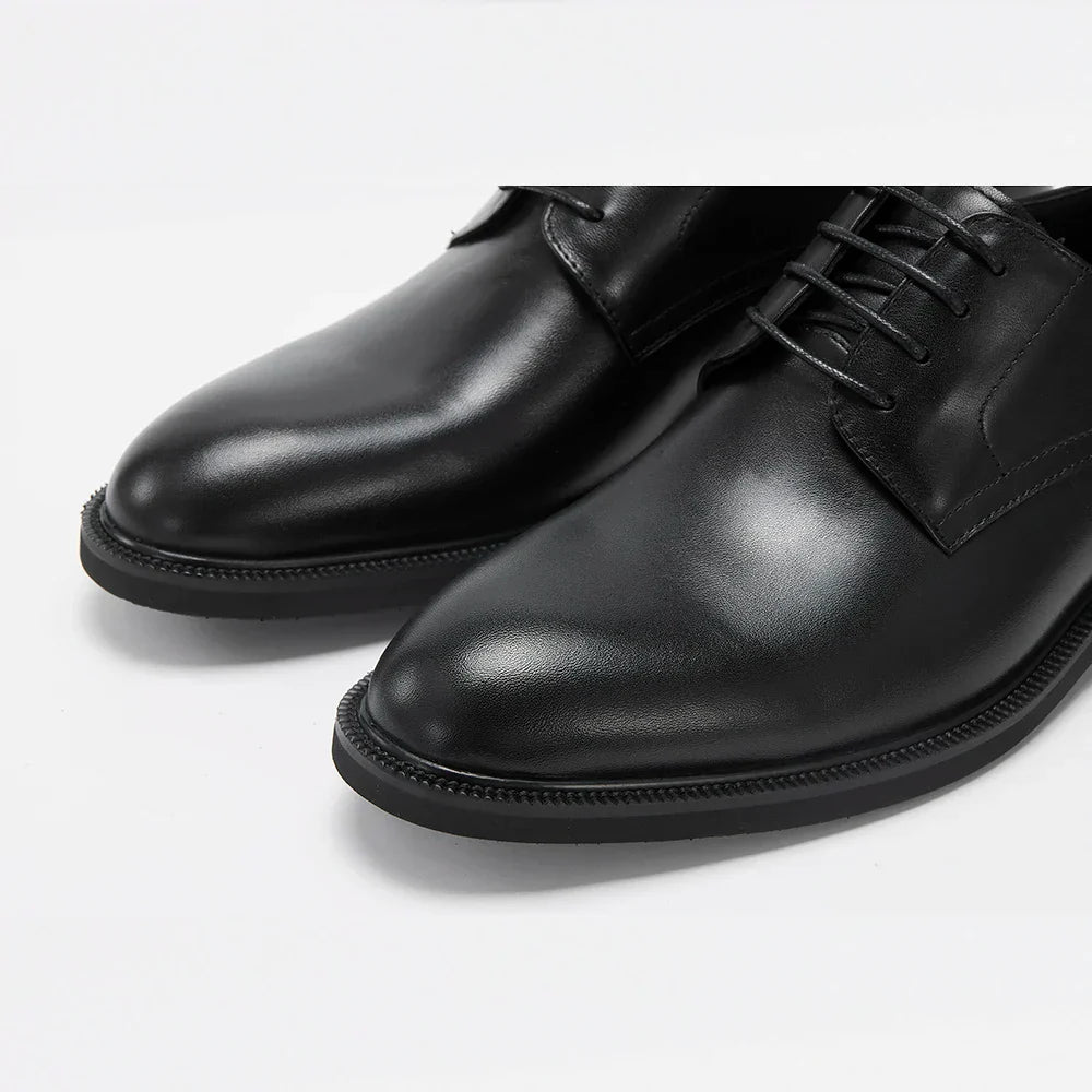 Derby Homme Cuir Noir Ébène Satiné - Heritage