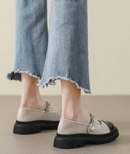 Mocassin Ballerine en Effet vernis Noir Profond – Femme