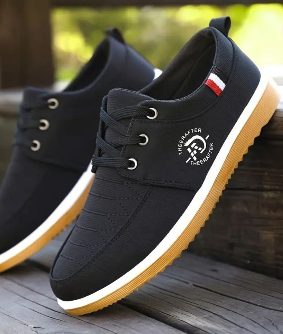 Mocassins Bateau Noirs Bicolores À Lacets Pour Homme