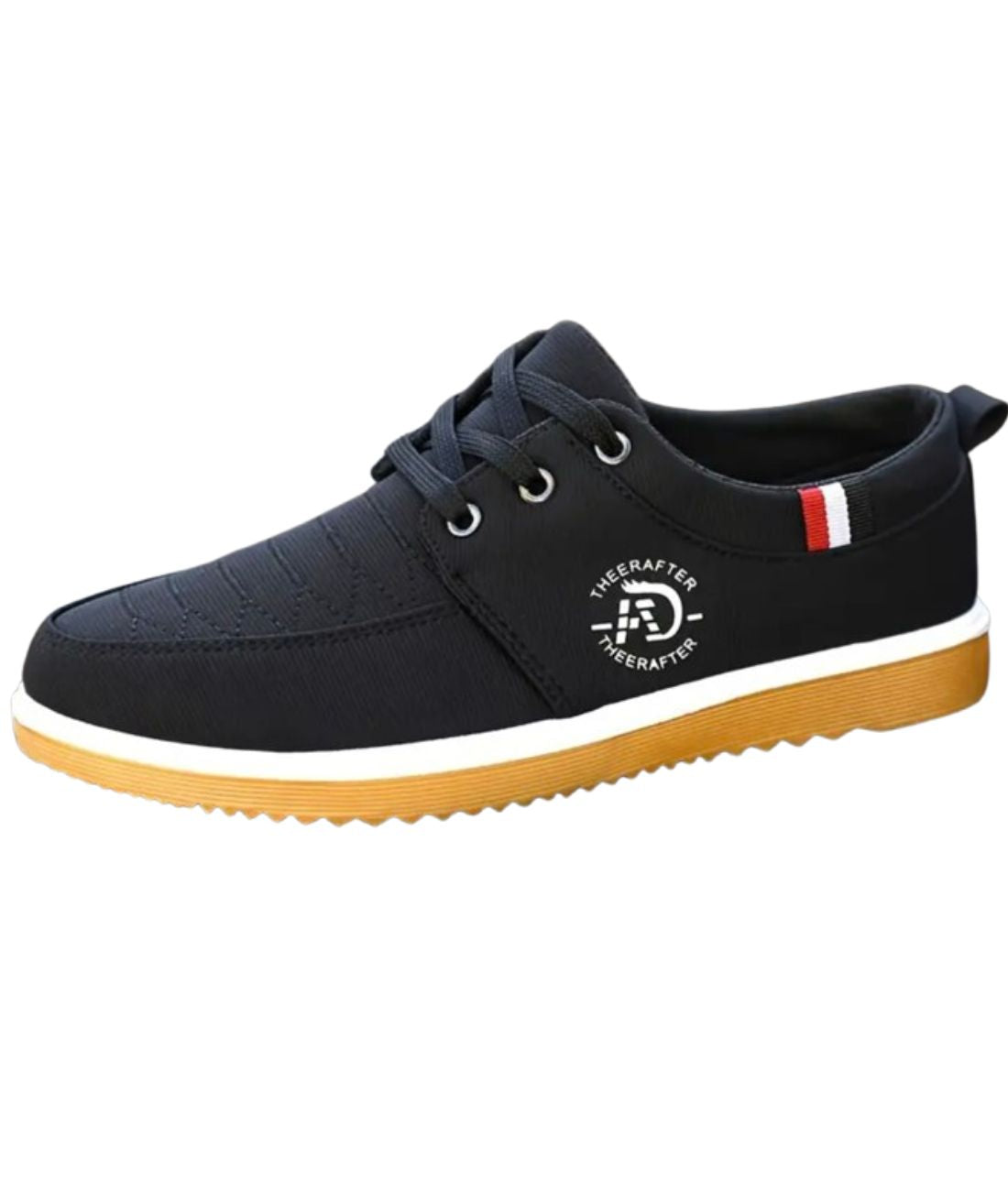 Mocassins Bateau Noirs Bicolores À Lacets Pour Homme