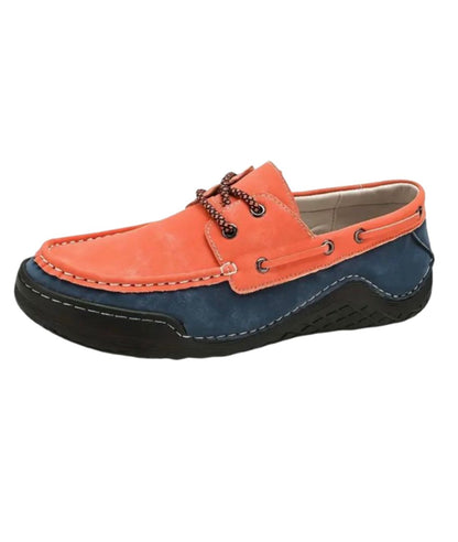 Mocassins Bateau Tricolores À Lacets Avec Effet cuir Pour Homme