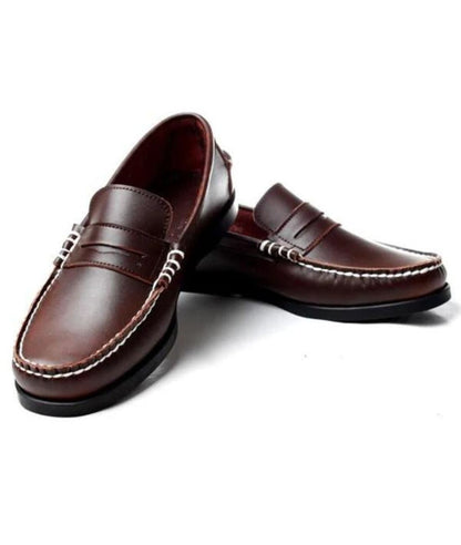 Mocassins Bateau Vintage Pour Homme
