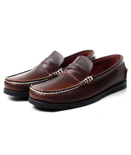 Mocassins Bateau Vintage Pour Homme
