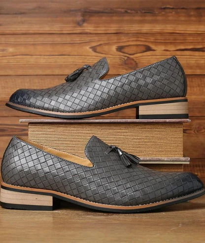Mocassins Chics en Effet cuir À Gland Pour Hommes