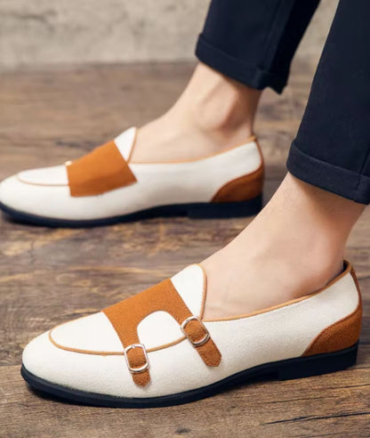 Mocassins Classiques en Effet cuir Synthétique Blanc Pour Hommes