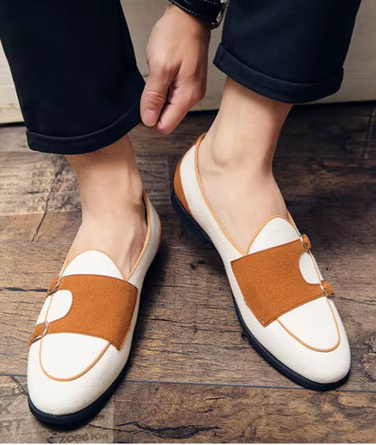 Mocassins Classiques en Effet cuir Synthétique Blanc Pour Hommes