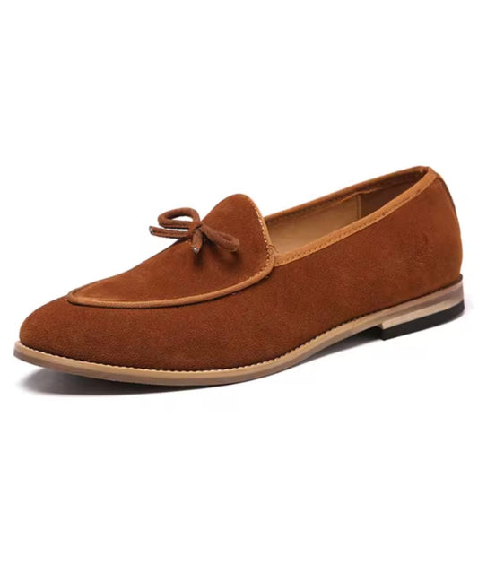 Mocassins Colorés Unis En Suédine Pour Hommes