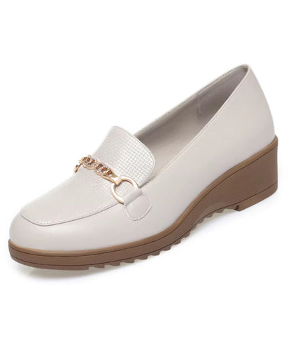 Mocassins Compensés en Effet cuir Synthétique Pour Femmes