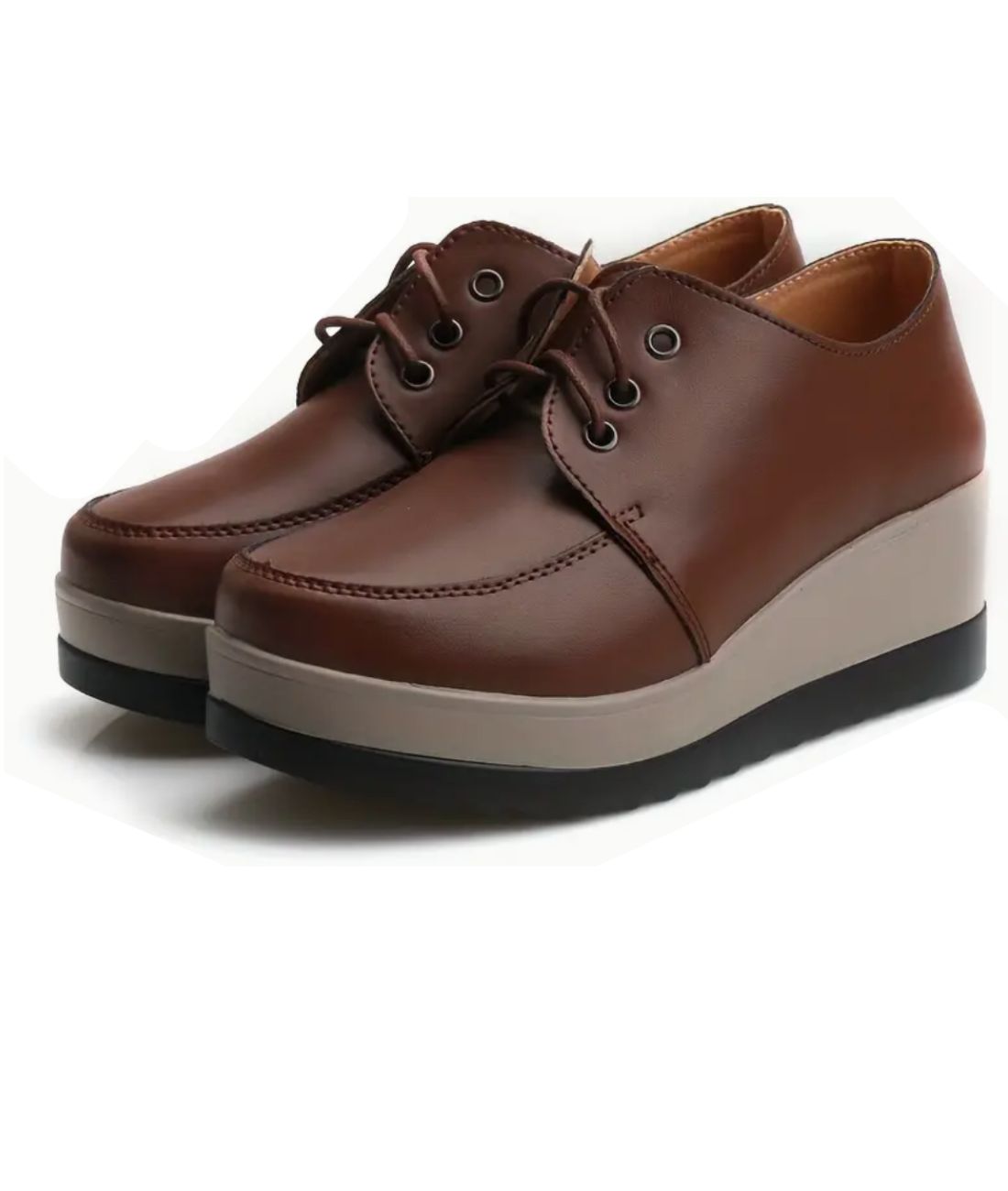 Mocassins Compensés À Lacets Style Bateau Pour Femme