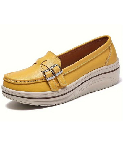 Mocassins Compensés Type Baskets Détails Brillants