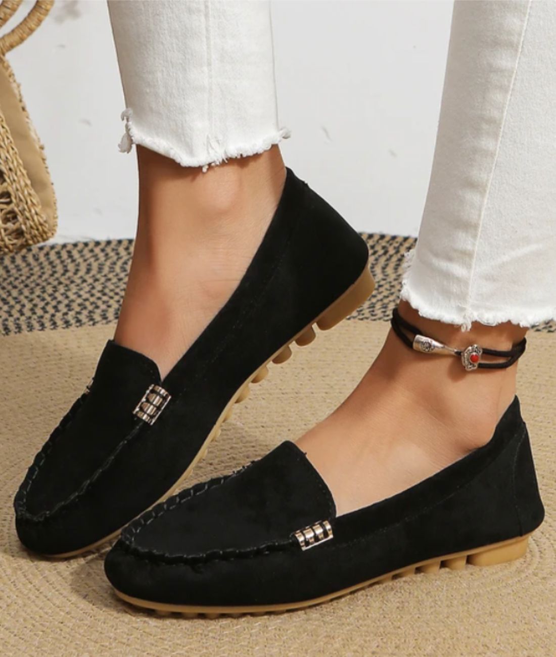 Mocassins Confortables À Crampons Pour Femme