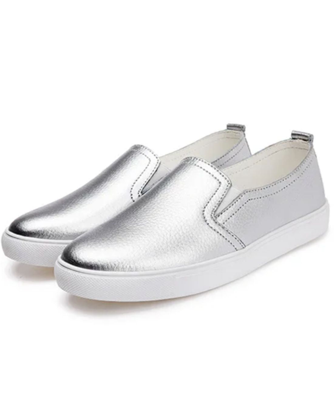 Mocassins en Effet cuir Lisse À Semelle Épaisse