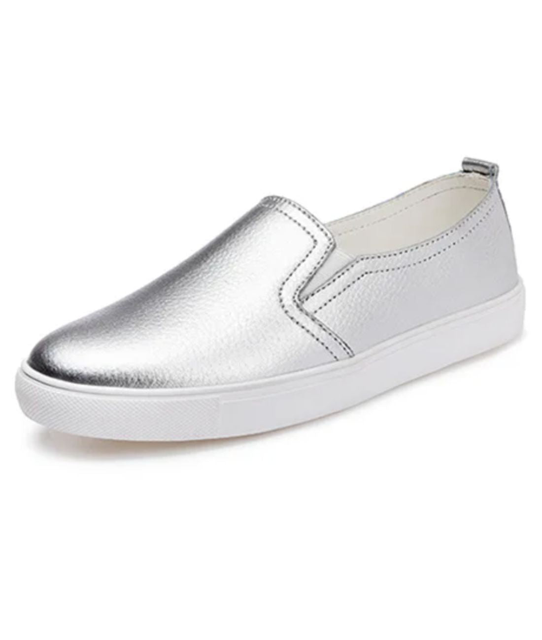 Mocassins en Effet cuir Lisse À Semelle Épaisse