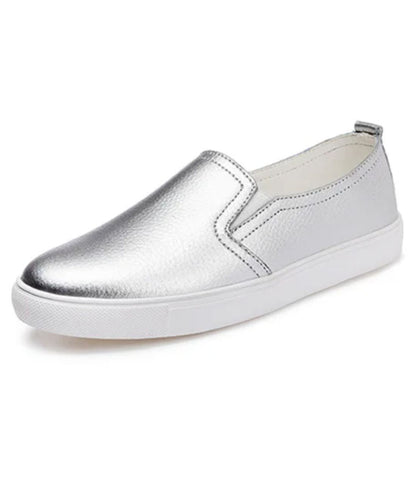 Mocassins en Effet cuir Lisse À Semelle Épaisse
