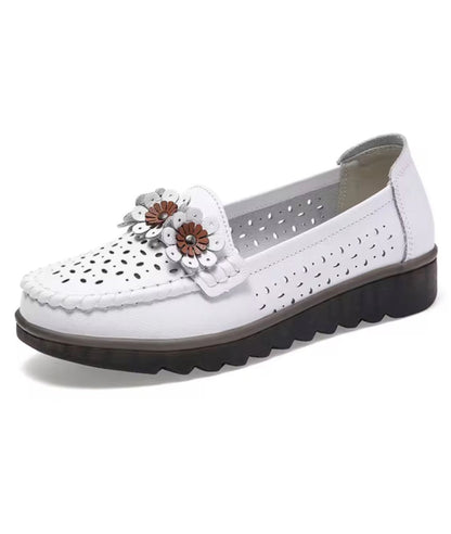 Mocassins en Effet cuir À Motifs Floraux Pour Femme