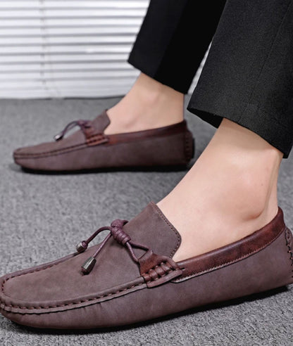 Mocassins en Effet cuir Respirants À Glands Pour Homme