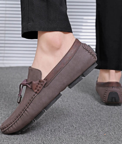 Mocassins en Effet cuir Respirants À Glands Pour Homme