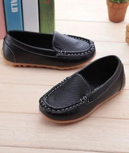 Mocassin en Effet cuir Noir Profond – Garçon
