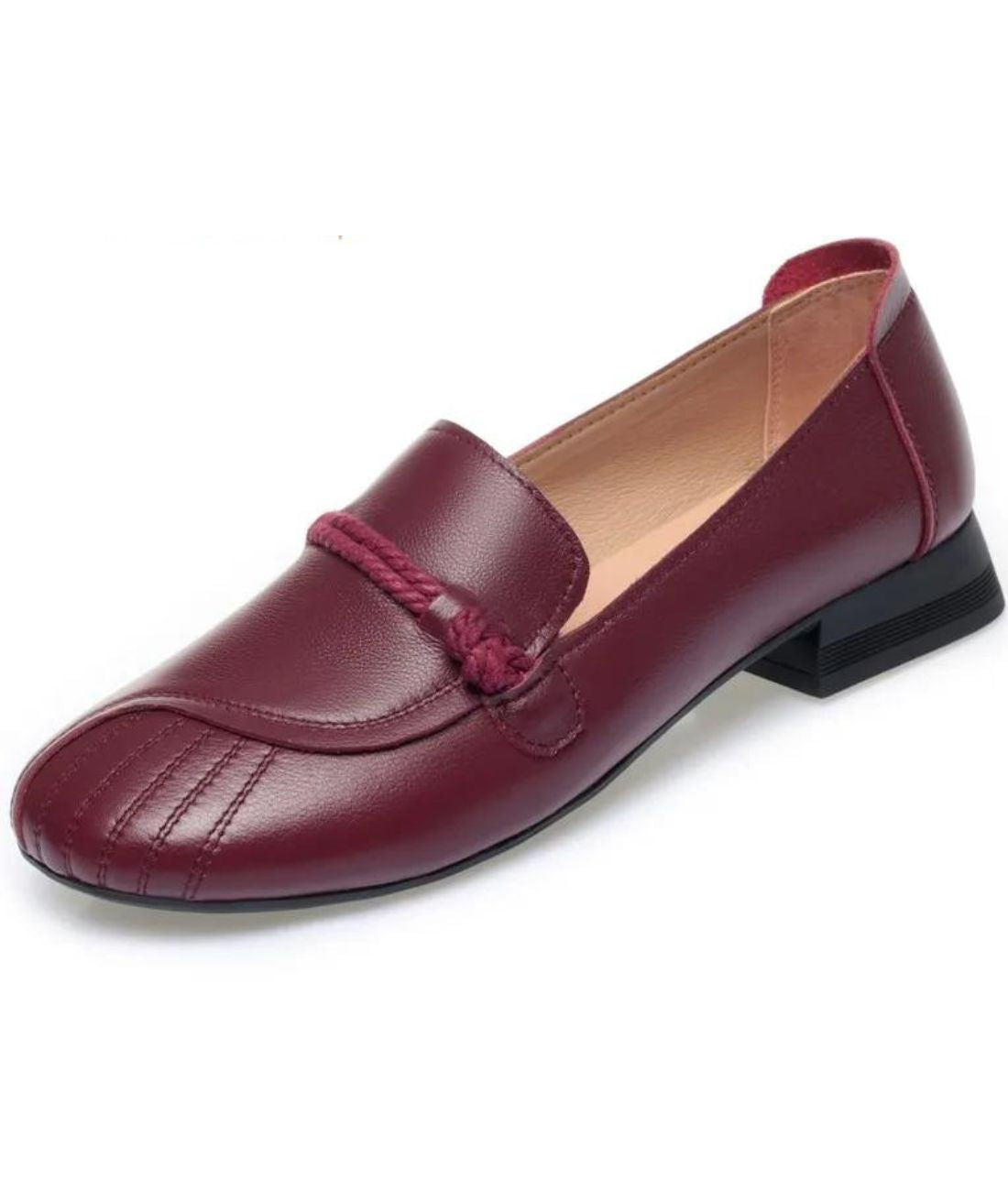 Mocassins en Effet cuir À Talon Moyen Pour Femme