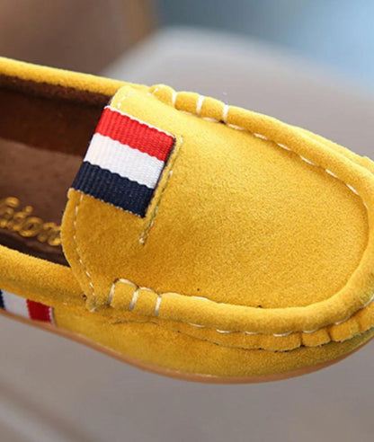 Mocassin en Daim Jaune Foncé – Bébé