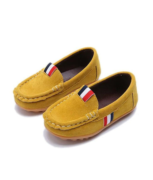 Mocassin en Daim Jaune Foncé – Bébé