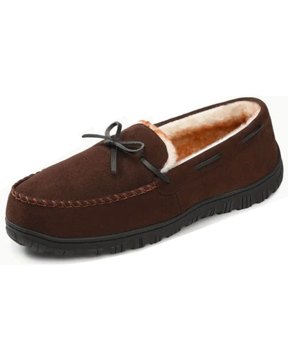 Mocassins En Suédine Fourrés