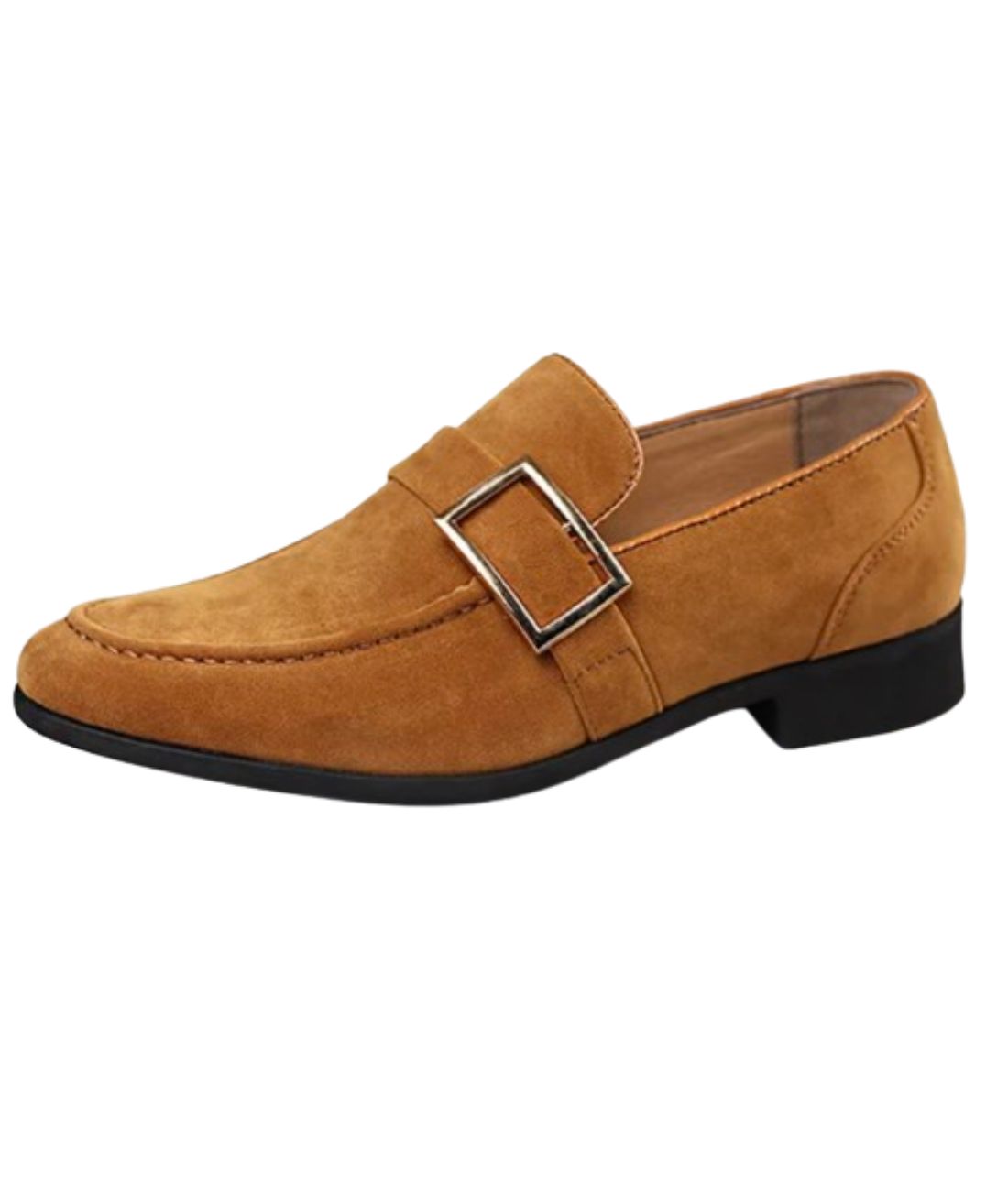 Mocassins En Suédine À Talon Carré Pour Hommes