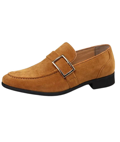 Mocassins En Suédine À Talon Carré Pour Hommes