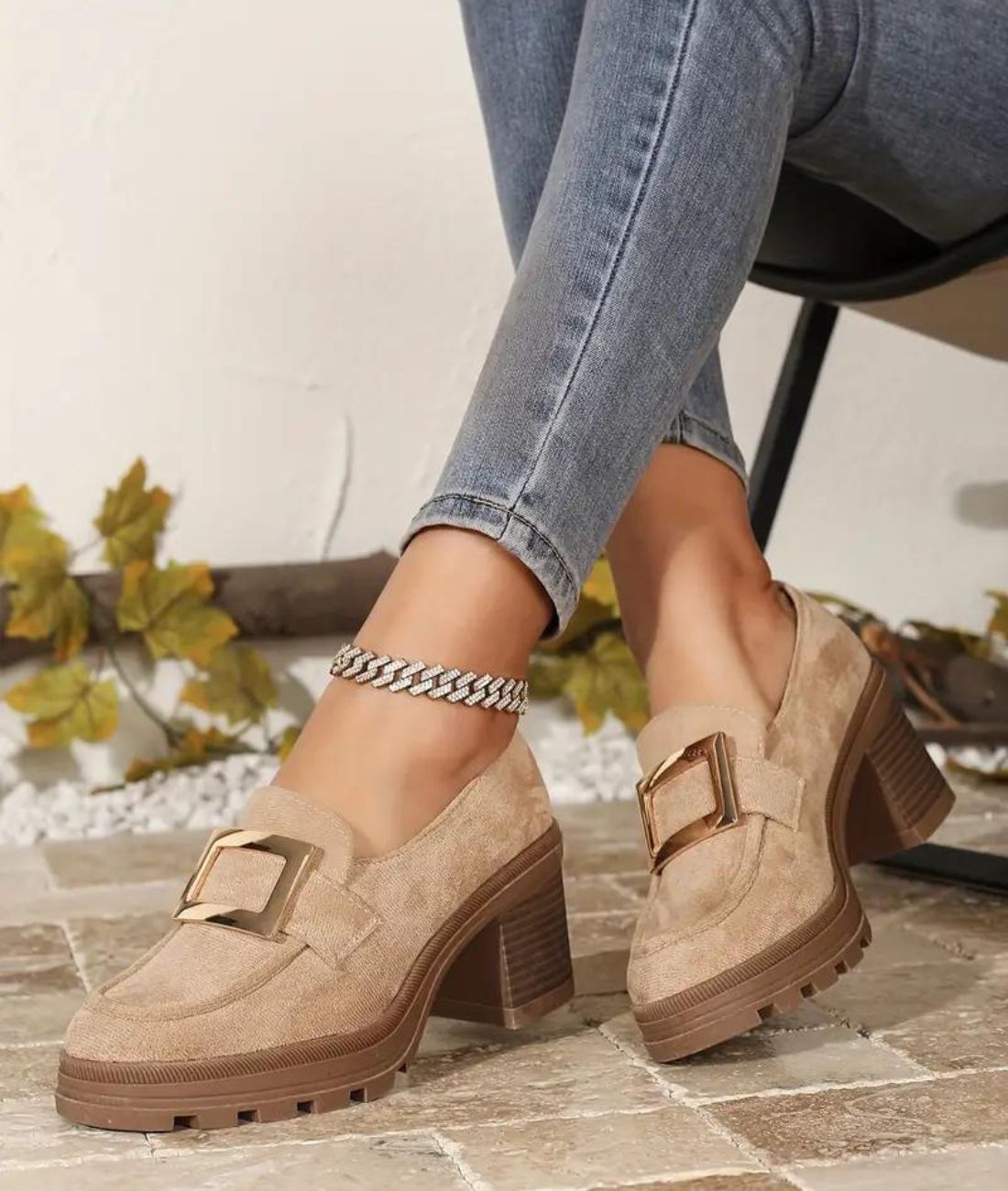 Mocassins À Talons Hauts Pour Femmes