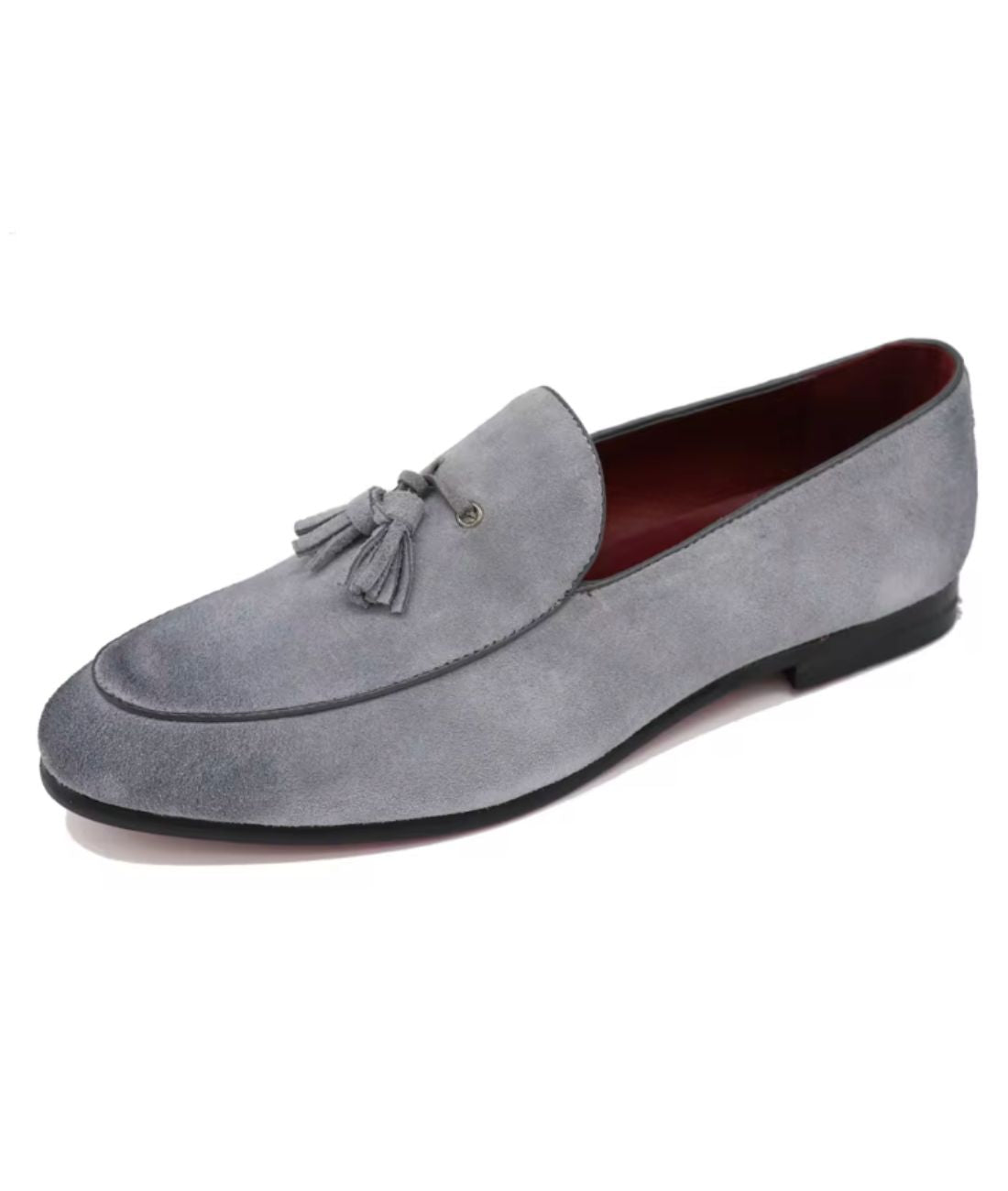 Mocassin en Daim Souple Gris Sophistiqué – Homme