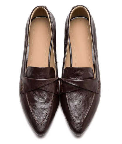 Mocassins Avec Dessus Matelassé À Talons Carrés Pour Femme