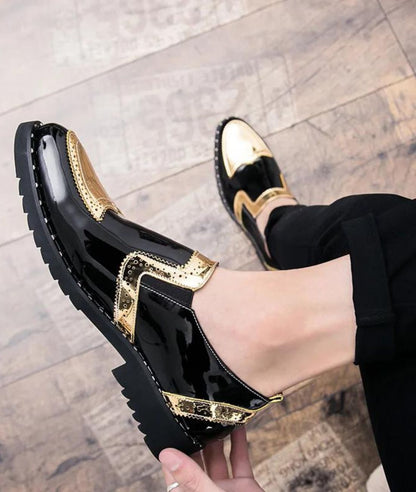 Mocassins Dorés Élégants Pour Hommes
