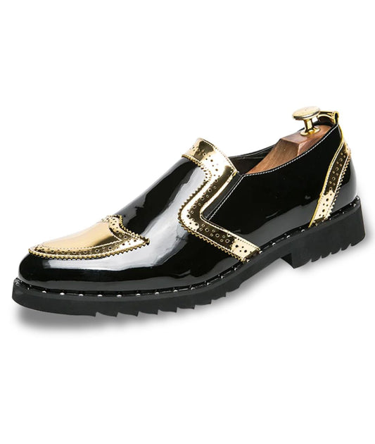 Mocassins Dorés Élégants Pour Hommes