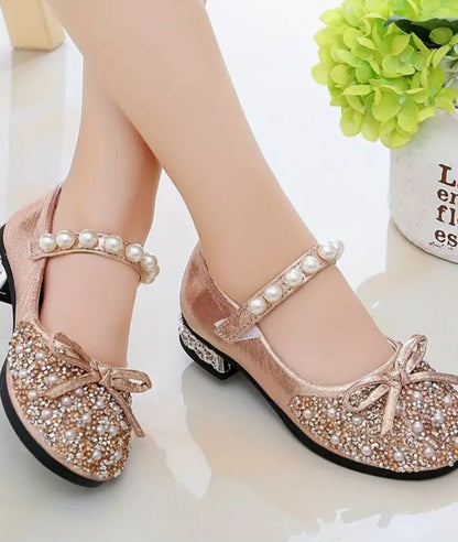 Mocassin d'École en Effet cuir Synthétique Rose Éclatant – Fille