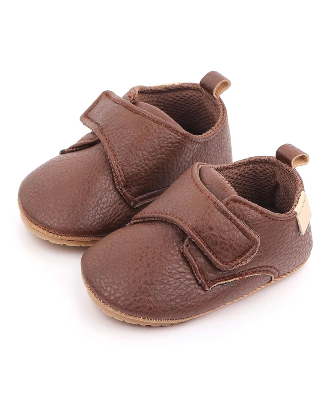 Mocassin Effet Cuir en Marron Cognac – Bébé