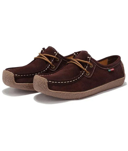 Mocassins Effet Suédine à Nœud Pour Femmes