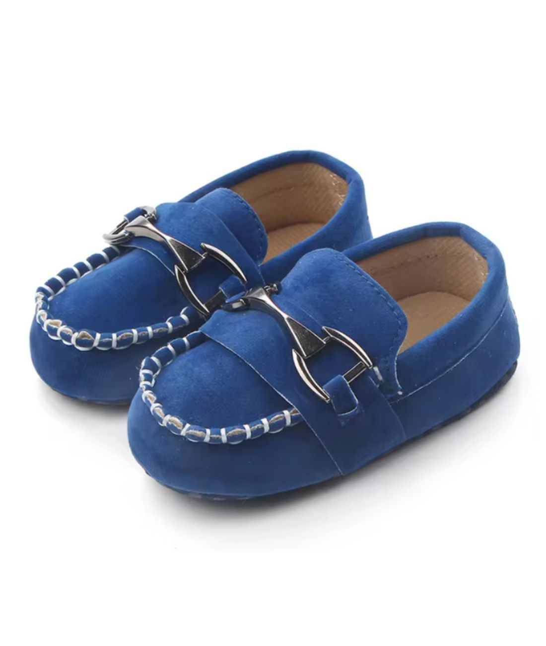 Mocassin en Daim Souple Bleu Nuit – Bébé