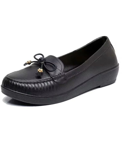 Mocassins Élégants Ornés D’un Nœud Doré Pour Femme