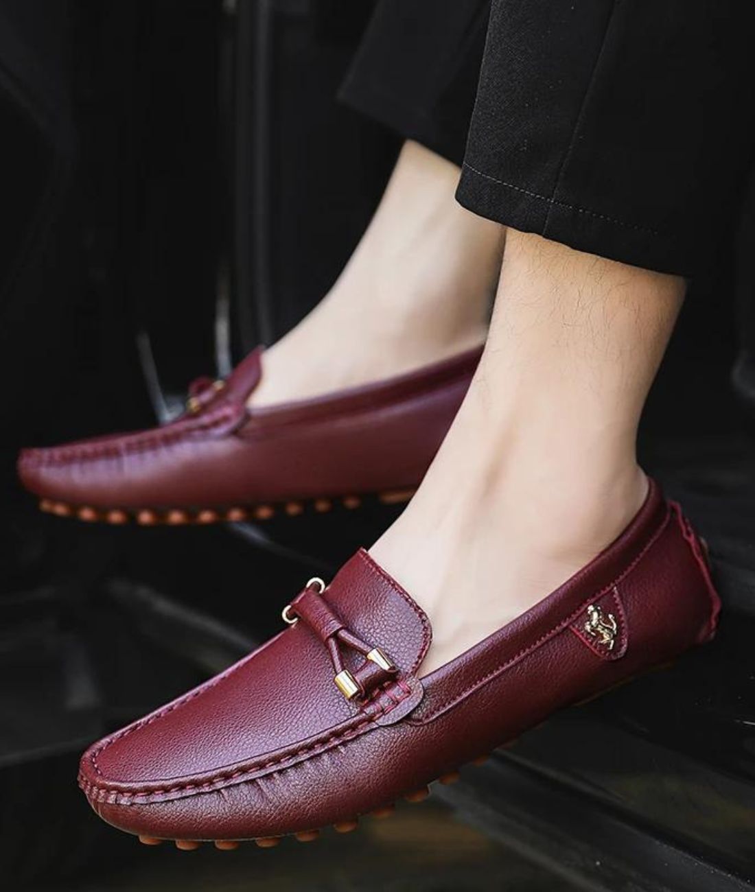 Mocassins en Effet cuir Synthétique Pour Homme