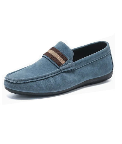 Mocassins En Suédine Synthétique Avec Un Design Original Pour Hommes
