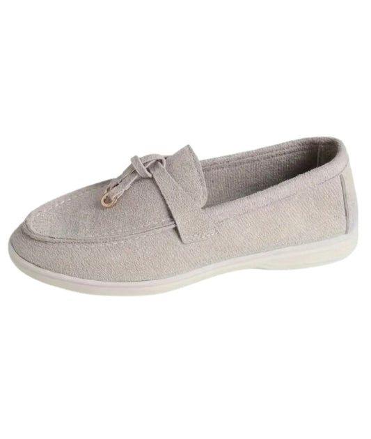 Mocassins D’été En Suédine Synthétique Pour Femmes
