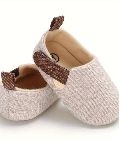 Mocassin Bateau en Cuir Beige Sable – Bébé