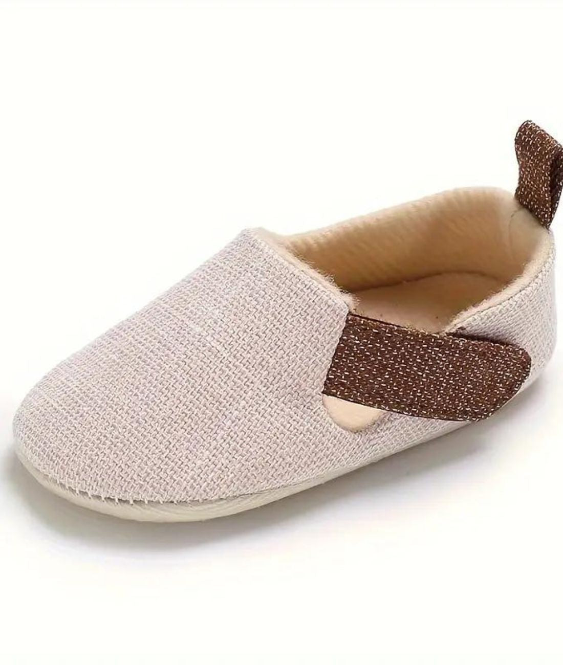 Mocassin Bateau en Cuir Beige Sable – Bébé