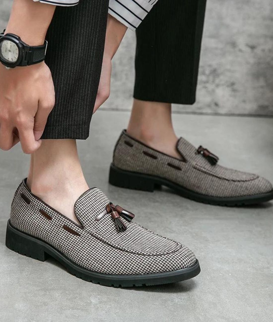 Mocassins À Gland Type Bateau Pour Homme